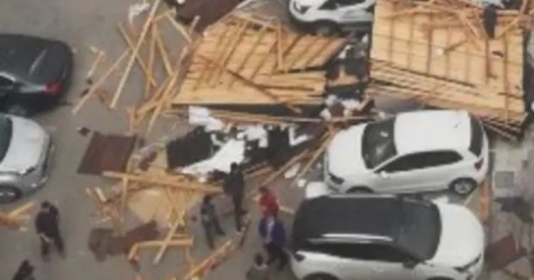 Gaziantep’te fırtına hasara neden oldu