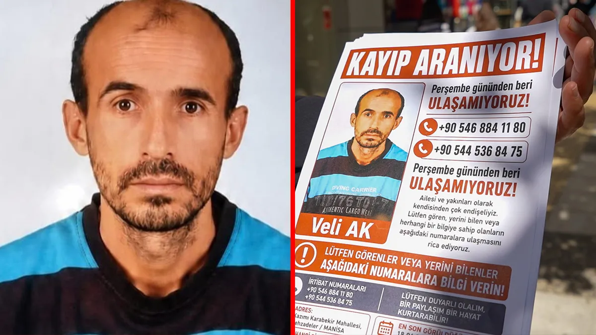 Manisa'da kaybolan Veli Ak'ın bulunması için çalışmalar sürüyor