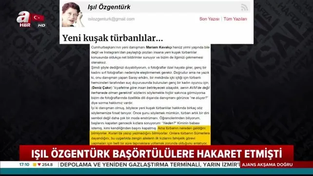 Cumhuriyet yazarı Işık Özgentürk'e, başörtülülere hakaretten hapis çıktı!