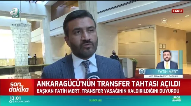 Ankaragücü'nün transfer yasağı kalktı