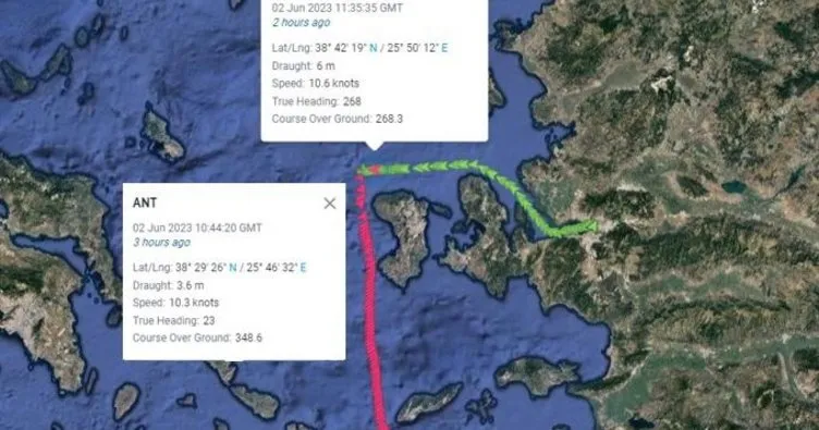 Sakız Adası yakınlarında gemi kazası