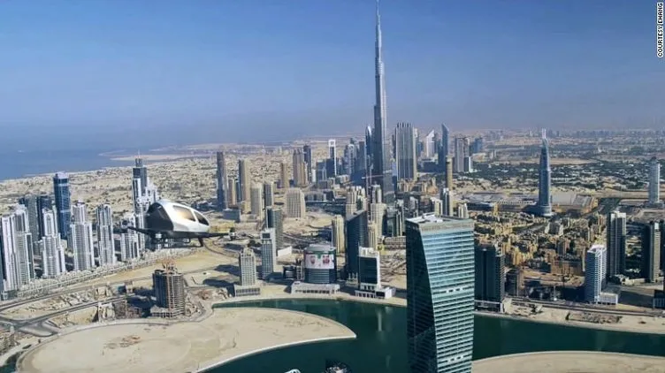 Dubai’de sürücüsüz uçan taksiler hizmete başlıyor!