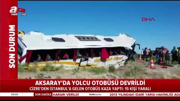 Cizre'den İstanbul'a gelen yolcu otobüsü Aksaray'da kaza yaptı: 41 yaralı!