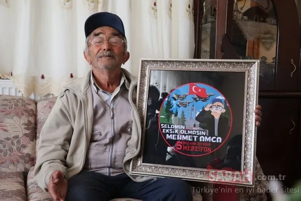 Merzifon'da 25 yıldır Mehmetçiği selamlayan Mehmet amcayı gururlandıran arma