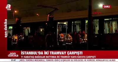 Son dakika: İstanbul’da iki tramvay kafa kafaya çarpıştı