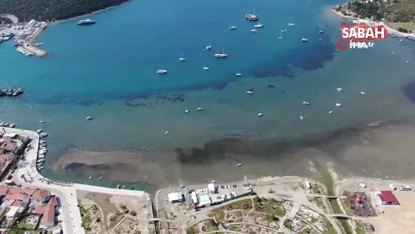 İzmir’de korkutan manzara! 30 metre çekilen deniz böyle görüntülendi | Video