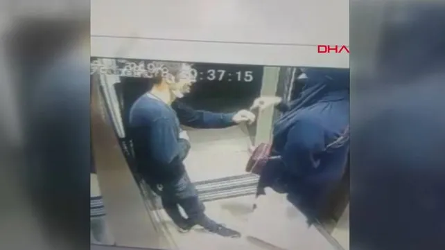 Son dakika haberi | Asansörde taciz rezaleti! Kadının kalçasına dokunan sapık kameraya yakalandı! | Video