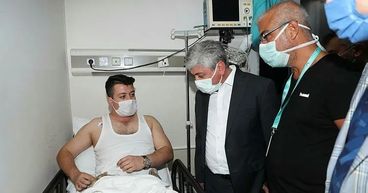 Hatay Valisi Rahmi Doğan yaralanan güvenlik güçlerini hastanede ziyaret etti