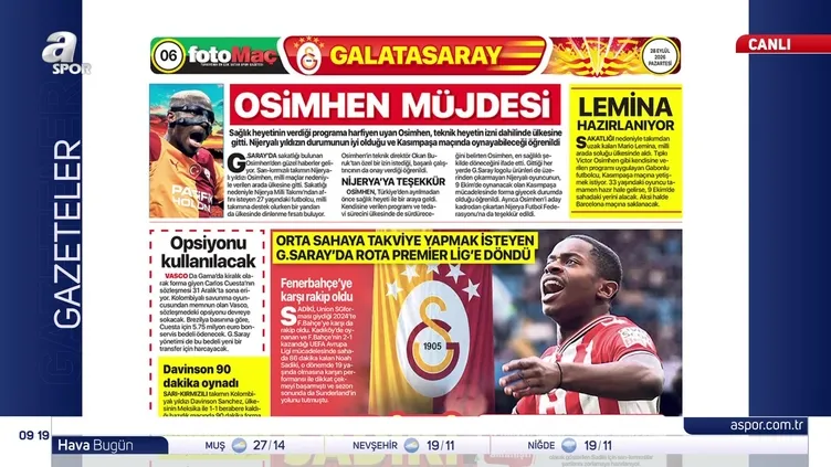 Galatasaray’da rota Premier Lig! | Video