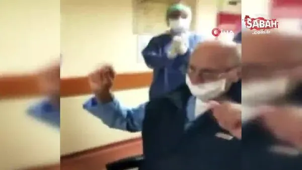 95 yaşında corona virüsü yendi... Oynayarak böyle taburcu oldu | Video