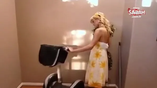 Şarkıcı Paris Hilton'un temizlik videosu sosyal medyada olay oldu
