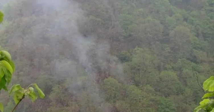 Giresun’daki orman yangını, 15,5 saat sonra kendiliğinden söndü