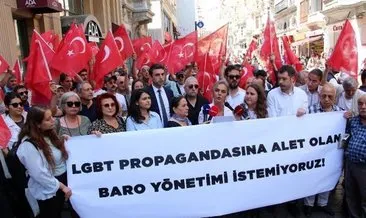 İstanbul barosu önünde avukatlardan LGBT protestosu