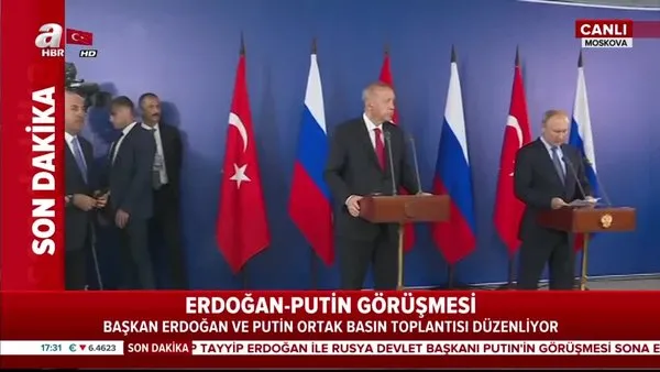 Erdoğan- Putin görüşmesi sonrası ortak açıklamalar