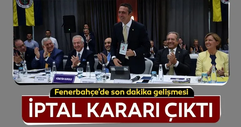 Son dakika haberi! Fenerbahçe’de Olağanüstü Genel Kurul Toplantısı iptal edildi