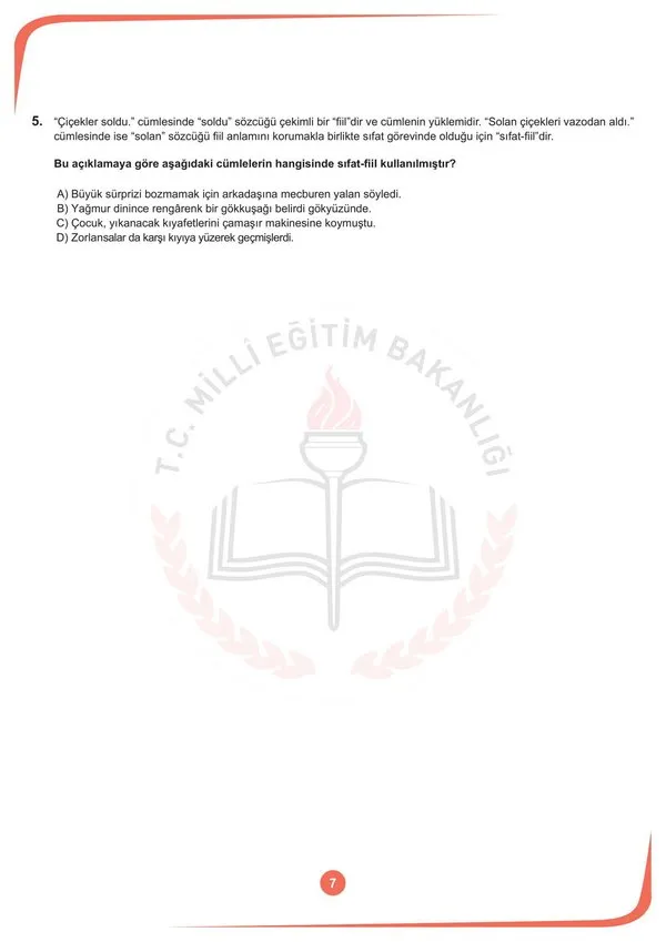 LGS örnek sınav soruları yayınlandı! MEB ile LGS sözel bölüm örnek sınav soruları