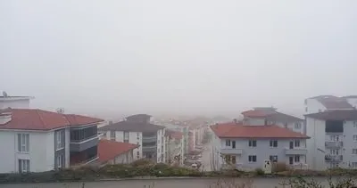 Amasya’da etkili olan yoğun sis kamerada... Göz gözü görmedi!