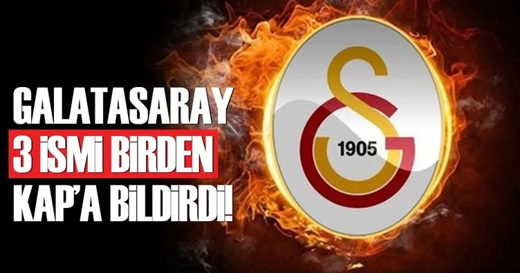 Galatasaray; Şaş, Davala ve Şahin’i KAP’a bildirdi
