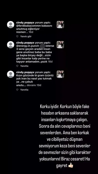 ‘Korkak ve cibilliyetsiz düşman sevmiyorum’ Tuğçe Tayfur eleştirilere dayanamadı sosyal medyada ateş püskürdü!
