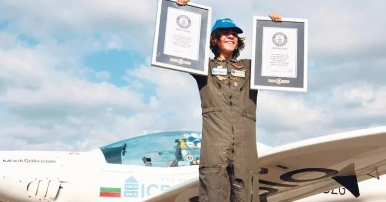 Genç pilottan iki dünya rekoru