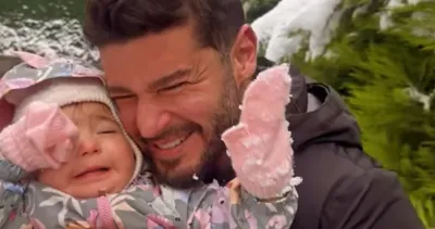 Berk Oktay minik kızı Mira Milena ile karın tadını böyle çıkardı! Baba kızın eğlenceli anlarına beğeni yağdı