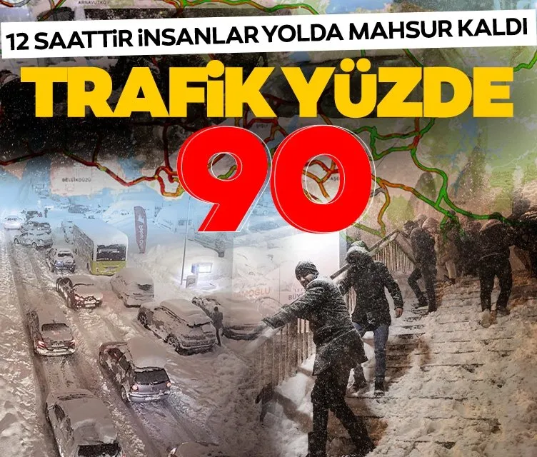Kar İstanbul’u esir aldı: Sürücüler yolda kaldı, trafik yüzde 90!
