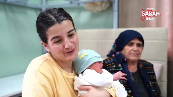 35 haftalık hamileyken depreme yakalandı... Haftalar sonra Mersin'de doğum yaptı | Video