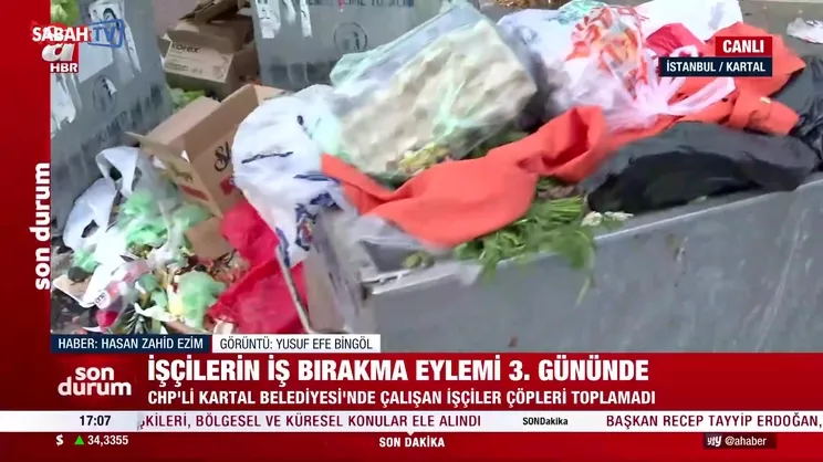 Kartal'da çöp dağları yükseliyor