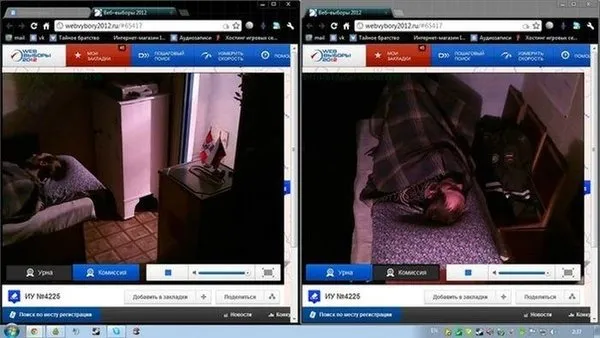 Rusya’da seçim kameralarından ilginç manzaralar