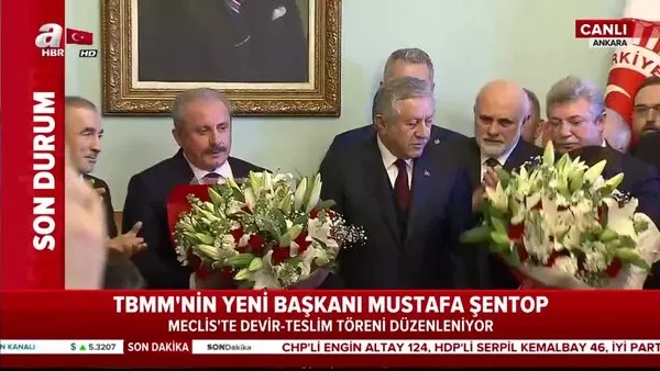 Yeni TBMM Başkanı Mustafa Şentop, görevi Celal Adan'dan devraldı!