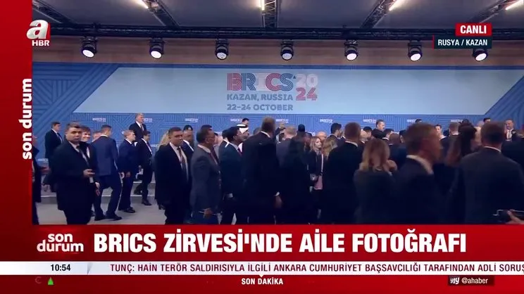 Başkan Erdoğan, BRICS Liderler Zirvesi’nde aile fotoğrafı çekimine katıldı | Video