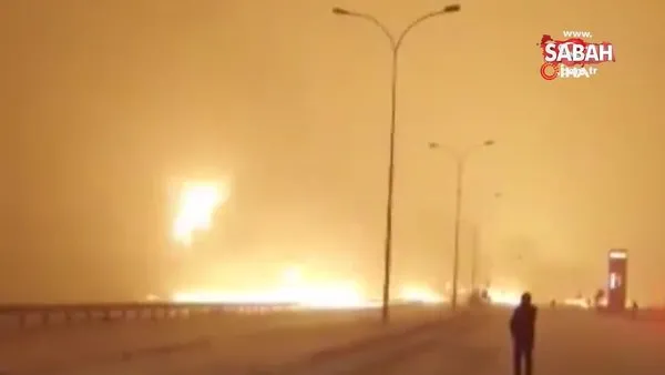 Kahramanmaraş'ta petrol boru hattında korkunç patlama! Yerleşim yerine sıçrayabilir! | Video