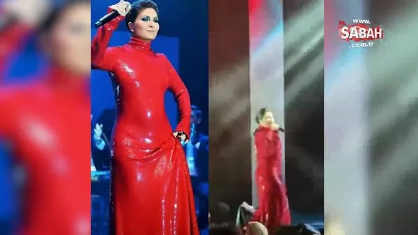 Sibel Can kırmızı deri elbisesi ile gündem yarattı! Fazla kiloları olay oldu | Video