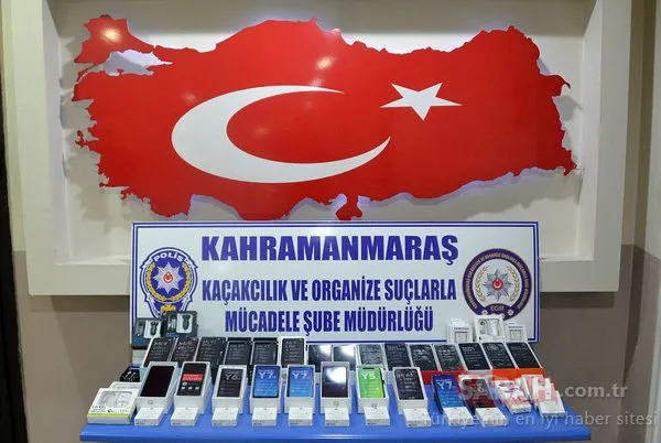 Kahramanmaraş'ta seyyar satıcıda yakalanan kaçak cep telefonları şaşırttı