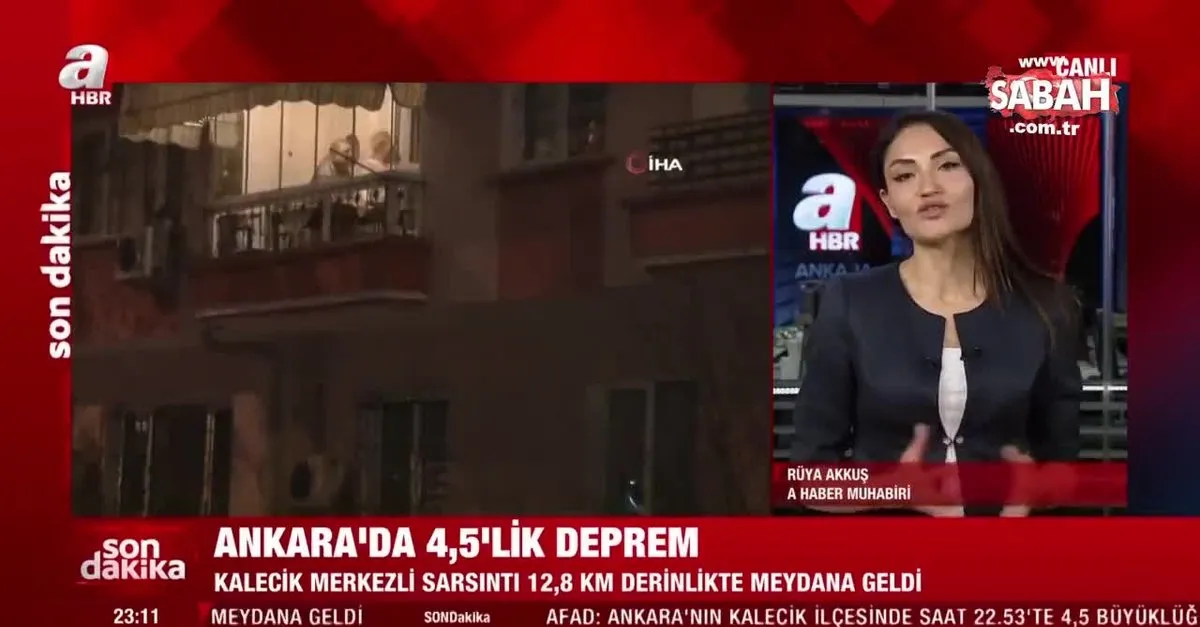 ankara da 4 5 buyuklugunde deprem videosunu izle son dakika haberleri