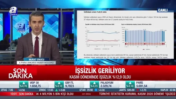Son dakika: TÜİK açıkladı! İşsizlik Kasım'da geriledi