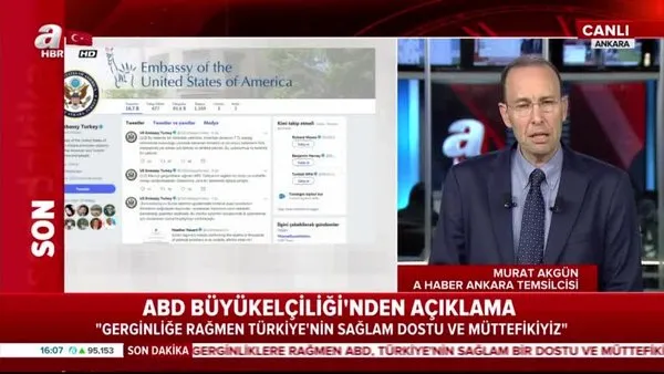 ABD Ankara Büyükelçiliği'nden açıklama