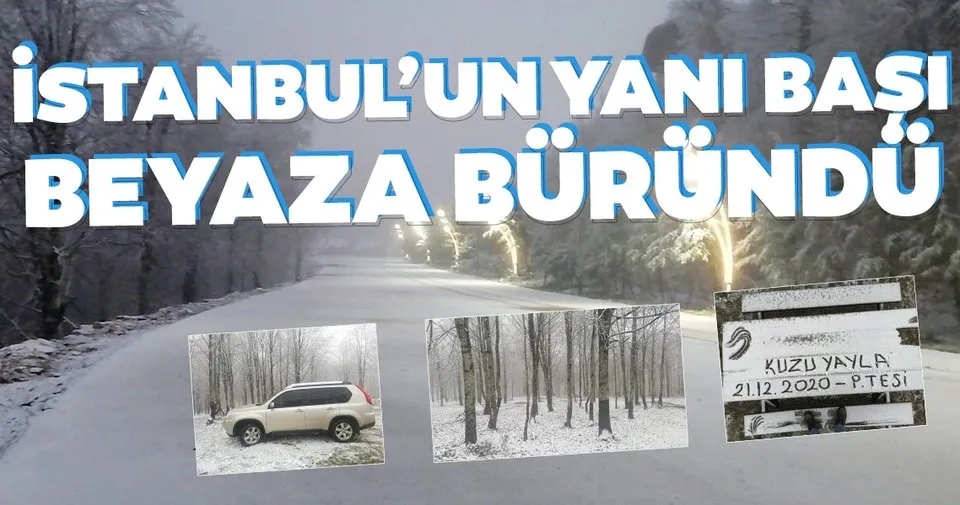 kartepe ye ilk kar dustu