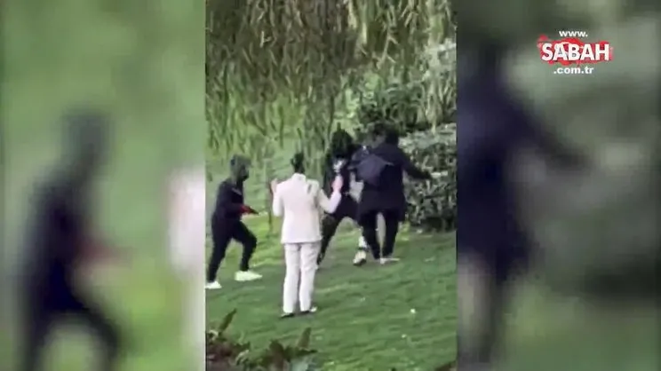 Gelin ve damadın fotoğraflarını çekerken silahlı saldırıya uğradı! Korkunç olay kamerada | Video