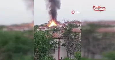 Beypazarı’nda tarihi evlerde çıkan yangın sonucu 4 ev kullanılamaz hale geldi | Video