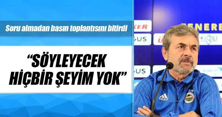 Aykut Kocaman: Söyleyecek hiçbir şeyim yok