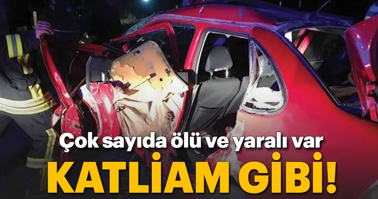 Taziye ziyareti dönüşü feci kaza!