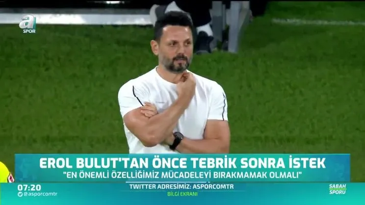 Erol Bulut'tan oyuncularına tebrik!