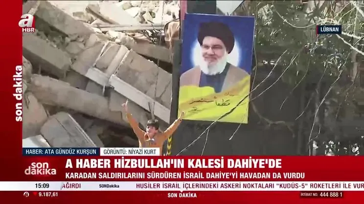 İsrail'in vurduğu Hizbullah'ın kalesi Lübnan Dahiye'deki son durum kamerada