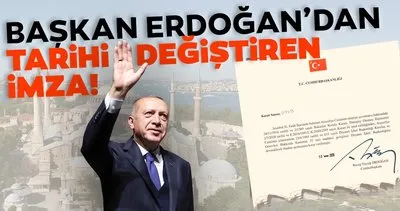 Son dakika | Başkan Recep Tayyip Erdoğan Ayasofya kararını imzaladı