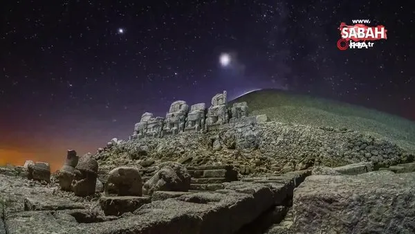 Nemrut Dağı, Samanyolu ile birlikte görüntülendi | Video