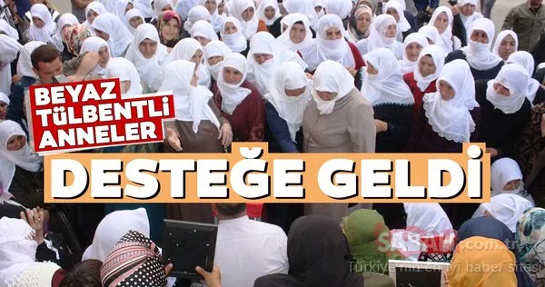 Ağrı'lı Beyaz tülbentli annelerden HDP önündeki ailelere destek