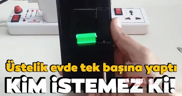 Kendisine kablosuz şarj aleti yaptı!