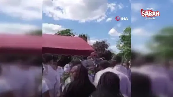 ABD'de cenaze töreninde silahlı saldırı paniği | Video