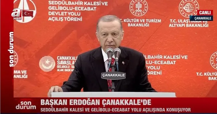 Seyahat süresi 25 dakikaya düşüyor! Başkan Erdoğan, Gelibolu – Eceabat Devlet Yolu’nu açtı